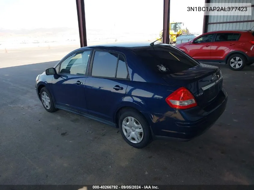 2010 Nissan Versa S/Sl VIN: 3N1BC1AP2AL377423 Lot: 40266792