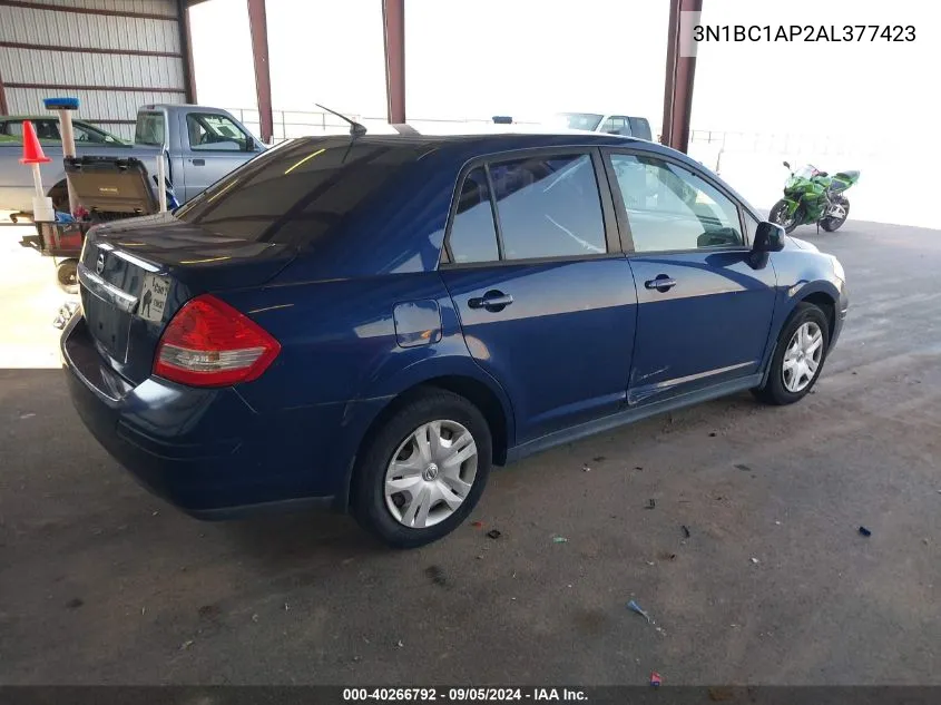 2010 Nissan Versa S/Sl VIN: 3N1BC1AP2AL377423 Lot: 40266792