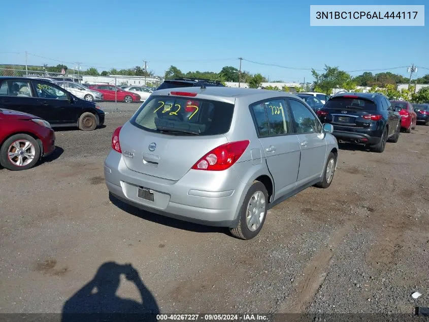 2010 Nissan Versa 1.8 S VIN: 3N1BC1CP6AL444117 Lot: 40267227