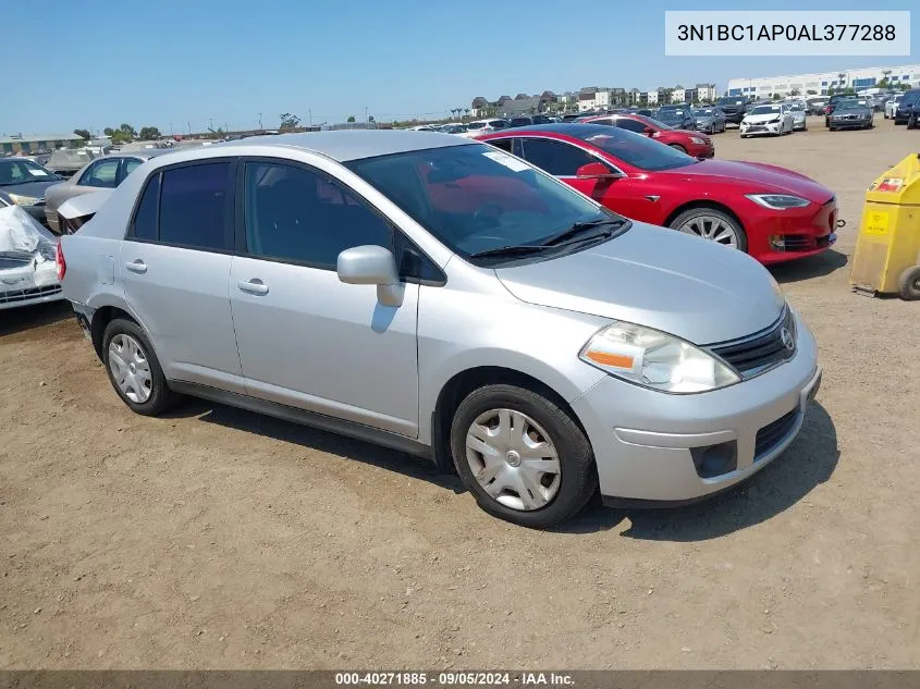 2010 Nissan Versa 1.8S VIN: 3N1BC1AP0AL377288 Lot: 40271885