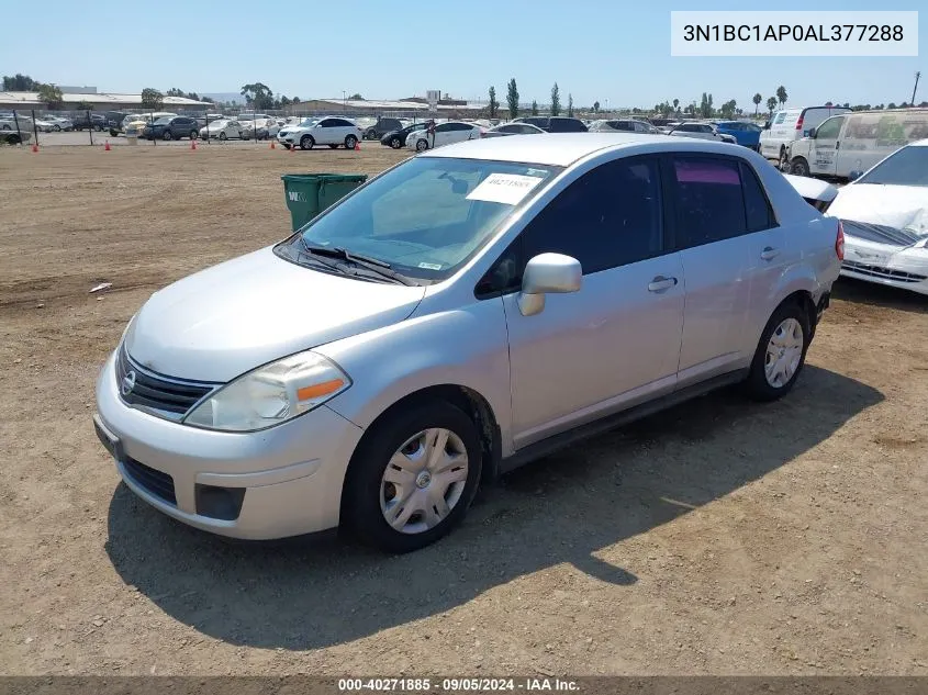 2010 Nissan Versa 1.8S VIN: 3N1BC1AP0AL377288 Lot: 40271885