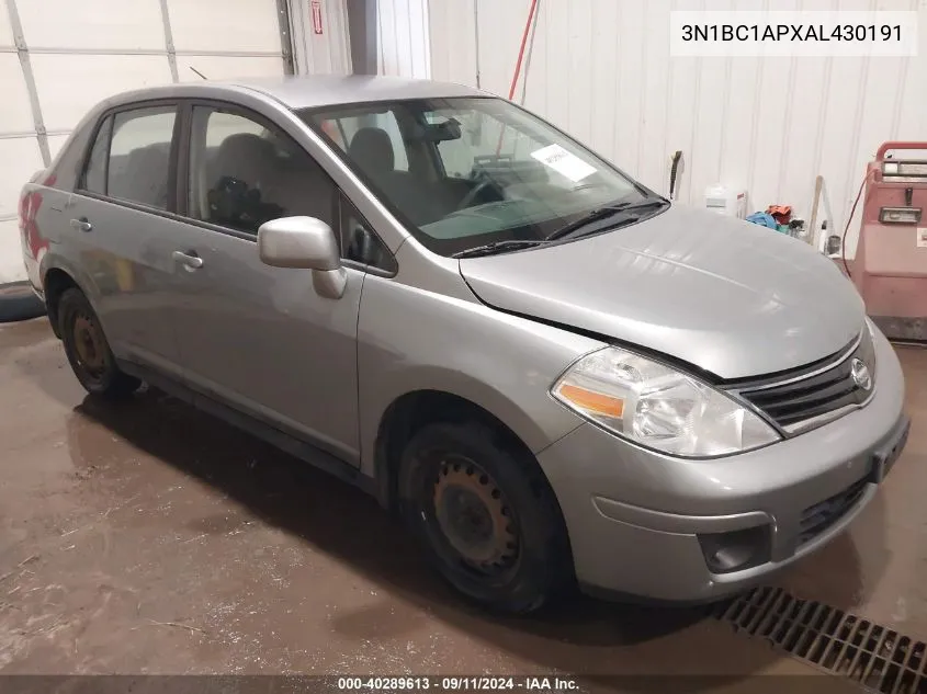 2010 Nissan Versa 1.8S VIN: 3N1BC1APXAL430191 Lot: 40289613