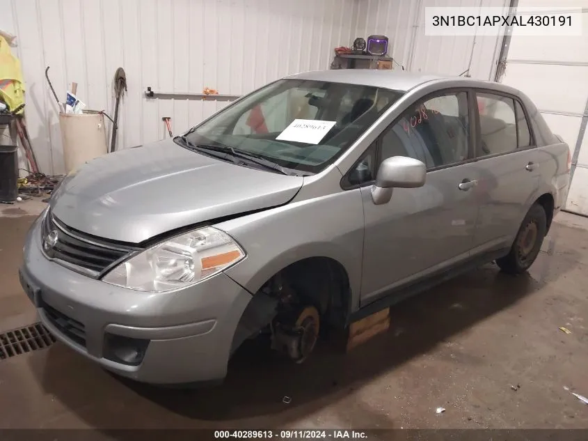 2010 Nissan Versa 1.8S VIN: 3N1BC1APXAL430191 Lot: 40289613