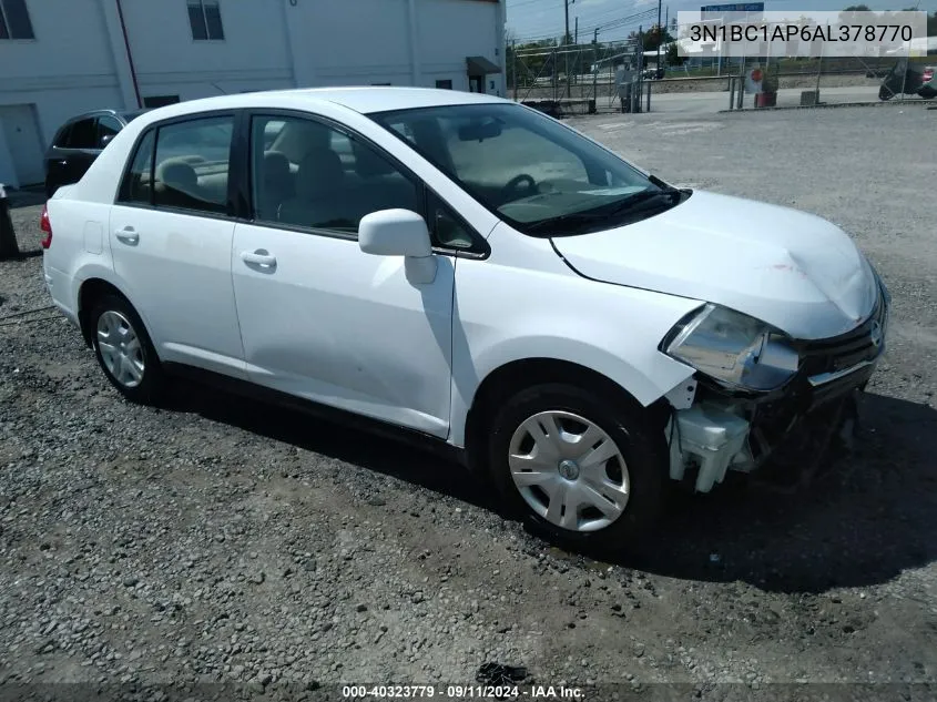 2010 Nissan Versa 1.8S VIN: 3N1BC1AP6AL378770 Lot: 40323779