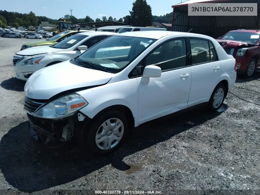 2010 Nissan Versa 1.8S VIN: 3N1BC1AP6AL378770 Lot: 40323779