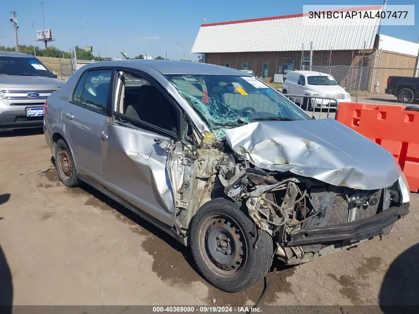 2010 Nissan Versa 1.8S VIN: 3N1BC1AP1AL407477 Lot: 40369080