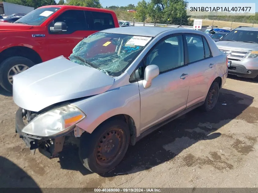 2010 Nissan Versa 1.8S VIN: 3N1BC1AP1AL407477 Lot: 40369080