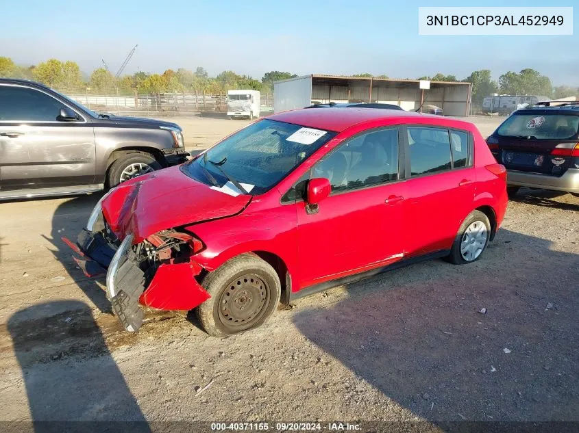 2010 Nissan Versa 1.8 S VIN: 3N1BC1CP3AL452949 Lot: 40371155