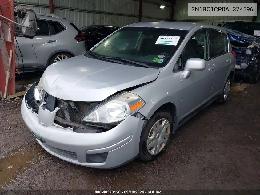 2010 Nissan Versa 1.8 S VIN: 3N1BC1CP0AL374596 Lot: 40373120