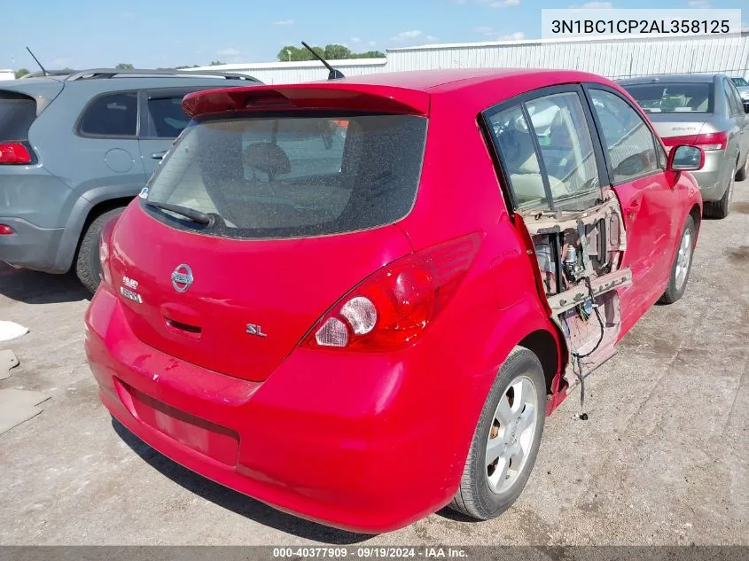 2010 Nissan Versa 1.8Sl VIN: 3N1BC1CP2AL358125 Lot: 40377909