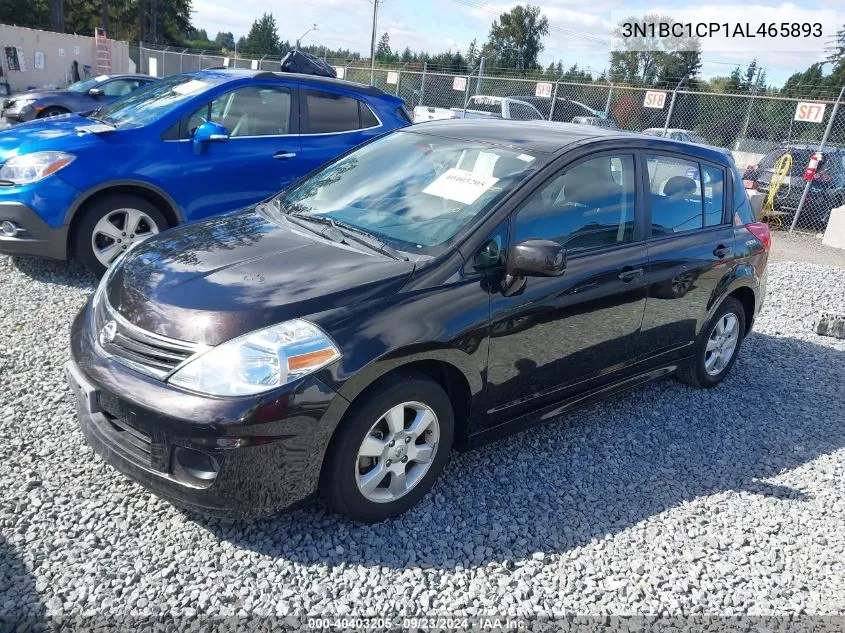 2010 Nissan Versa 1.8Sl VIN: 3N1BC1CP1AL465893 Lot: 40403205