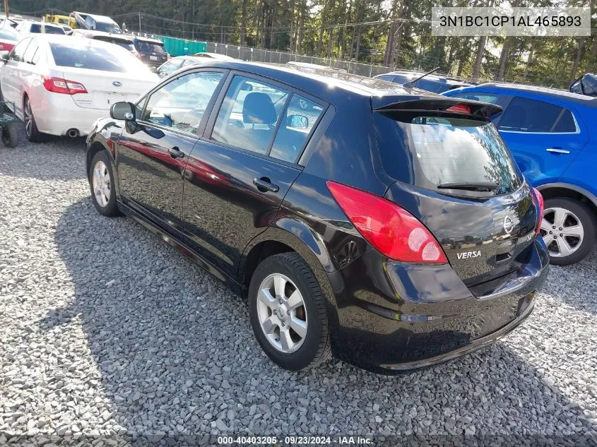 2010 Nissan Versa 1.8Sl VIN: 3N1BC1CP1AL465893 Lot: 40403205