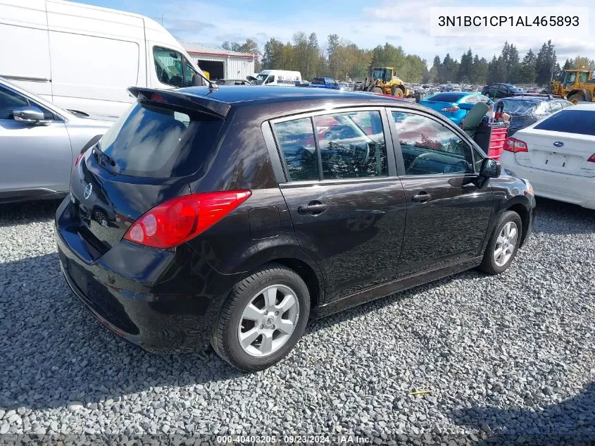 2010 Nissan Versa 1.8Sl VIN: 3N1BC1CP1AL465893 Lot: 40403205