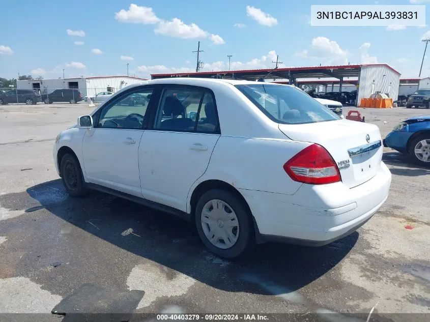 2010 Nissan Versa 1.8S VIN: 3N1BC1AP9AL393831 Lot: 40403279