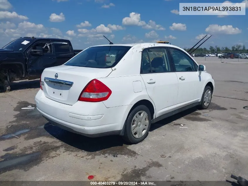 2010 Nissan Versa 1.8S VIN: 3N1BC1AP9AL393831 Lot: 40403279