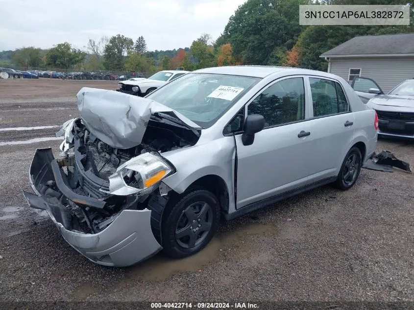 2010 Nissan Versa 1.6 VIN: 3N1CC1AP6AL382872 Lot: 40422714