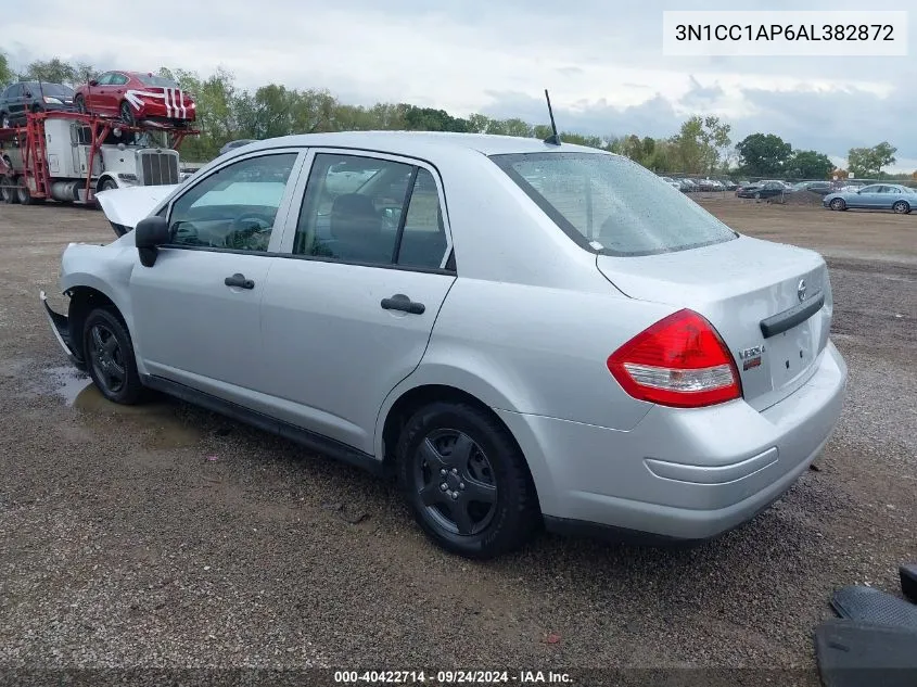 2010 Nissan Versa 1.6 VIN: 3N1CC1AP6AL382872 Lot: 40422714