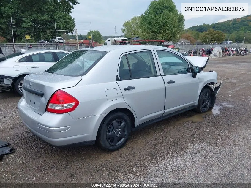 2010 Nissan Versa 1.6 VIN: 3N1CC1AP6AL382872 Lot: 40422714