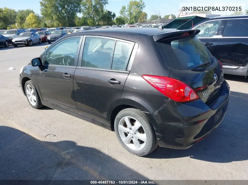 2010 Nissan Versa S/Sl VIN: 3N1BC1CP8AL370215 Lot: 40457763