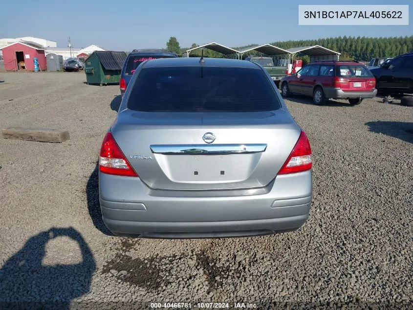 2010 Nissan Versa 1.8S VIN: 3N1BC1AP7AL405622 Lot: 40466781