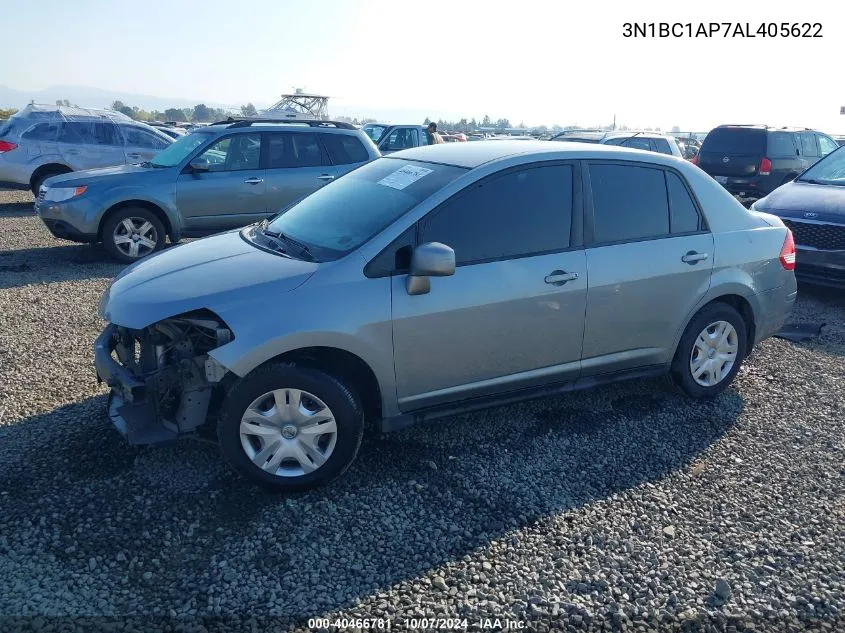 2010 Nissan Versa 1.8S VIN: 3N1BC1AP7AL405622 Lot: 40466781