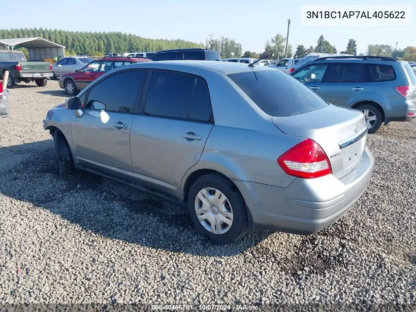 2010 Nissan Versa 1.8S VIN: 3N1BC1AP7AL405622 Lot: 40466781