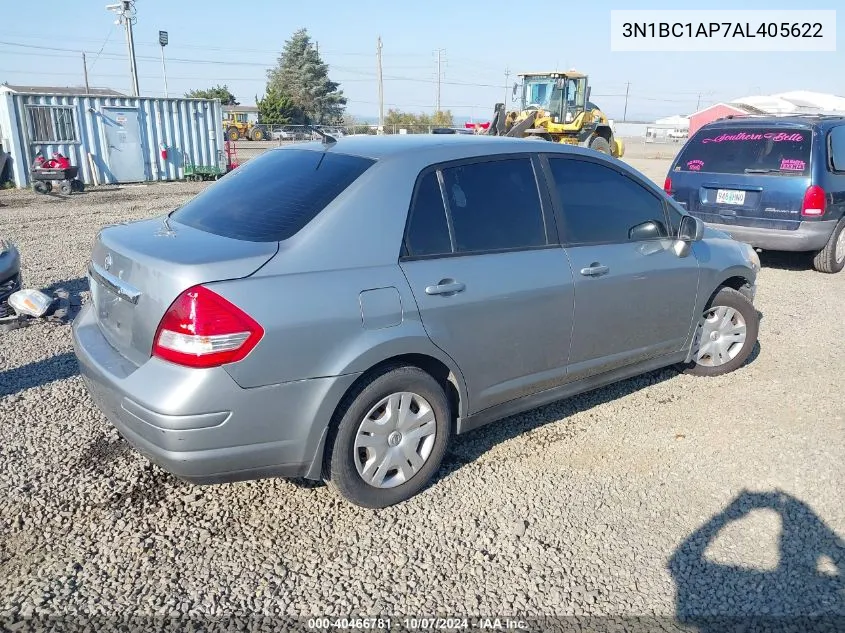 2010 Nissan Versa 1.8S VIN: 3N1BC1AP7AL405622 Lot: 40466781