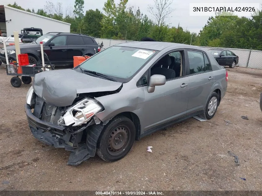 2010 Nissan Versa 1.8S VIN: 3N1BC1AP1AL424926 Lot: 40470114