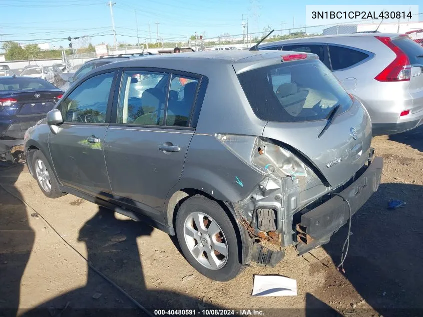 2010 Nissan Versa 1.8 S VIN: 3N1BC1CP2AL430814 Lot: 40480591