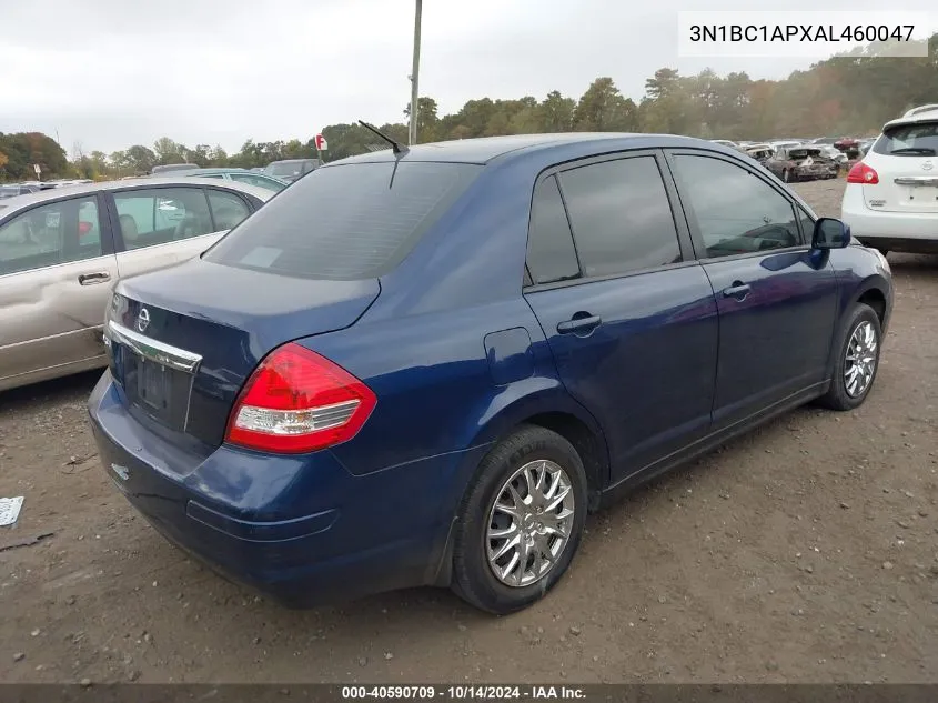 2010 Nissan Versa 1.8S VIN: 3N1BC1APXAL460047 Lot: 40590709