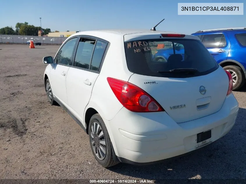 2010 Nissan Versa 1.8S VIN: 3N1BC1CP3AL408871 Lot: 40604724