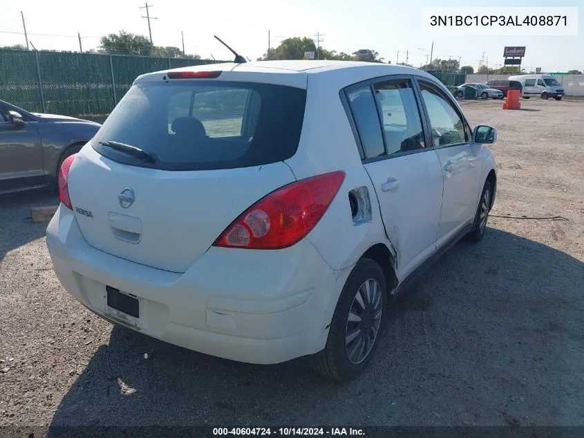 2010 Nissan Versa 1.8S VIN: 3N1BC1CP3AL408871 Lot: 40604724