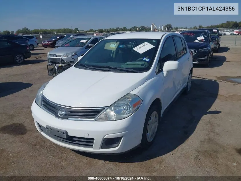 2010 Nissan Versa 1.8S VIN: 3N1BC1CP1AL424356 Lot: 40606874