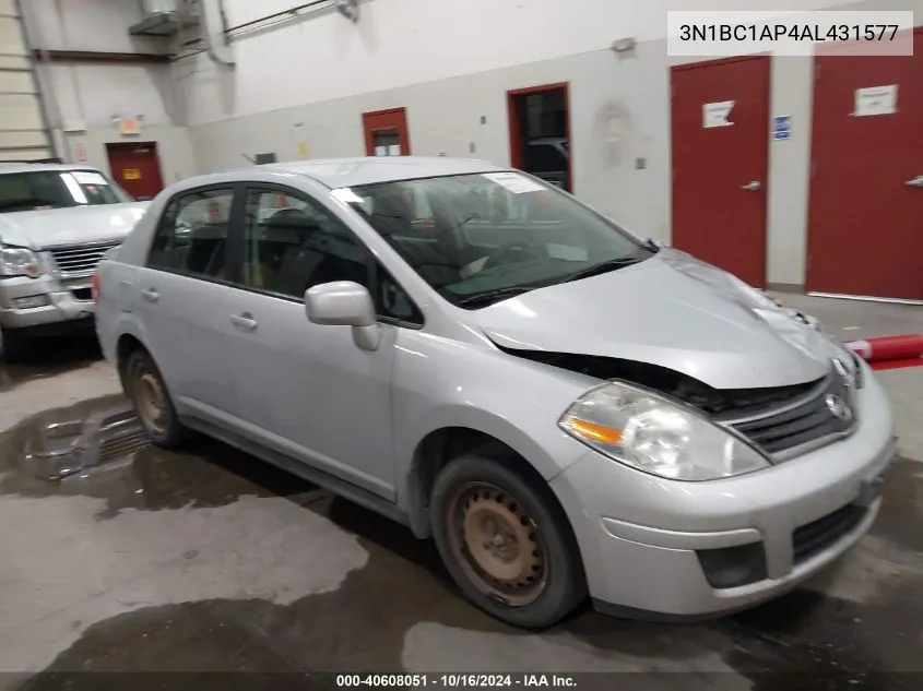 2010 Nissan Versa 1.8S VIN: 3N1BC1AP4AL431577 Lot: 40608051