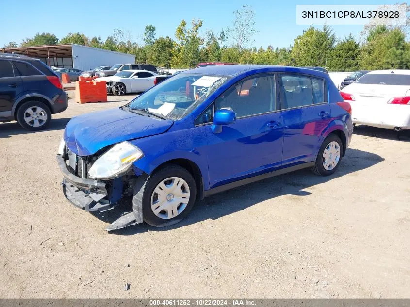 2010 Nissan Versa 1.8S VIN: 3N1BC1CP8AL378928 Lot: 40611252