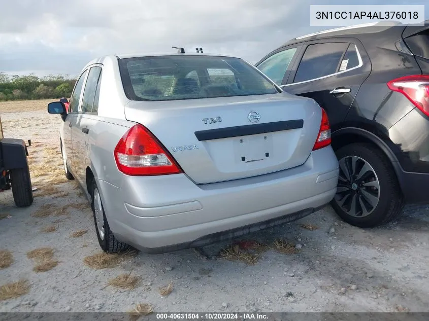 2010 Nissan Versa S/Sl VIN: 3N1CC1AP4AL376018 Lot: 40631504