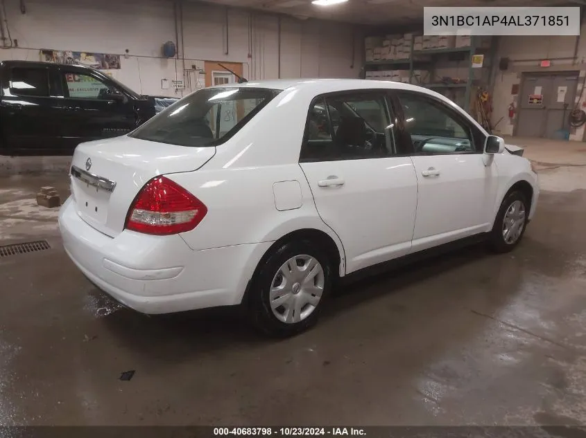 2010 Nissan Versa 1.8S VIN: 3N1BC1AP4AL371851 Lot: 40683798