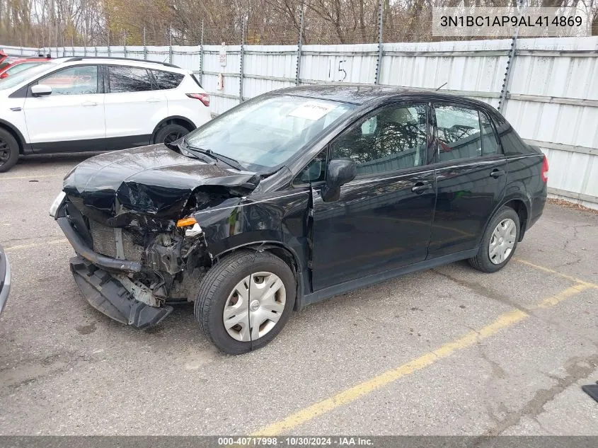 2010 Nissan Versa 1.8S VIN: 3N1BC1AP9AL414869 Lot: 40717998