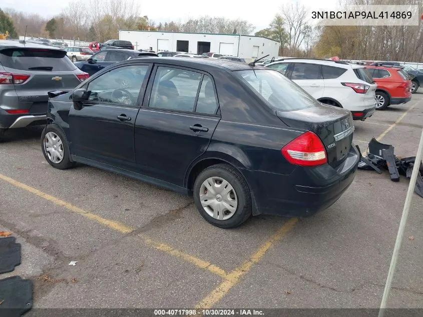 2010 Nissan Versa 1.8S VIN: 3N1BC1AP9AL414869 Lot: 40717998