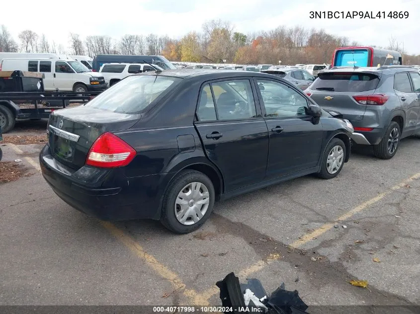 2010 Nissan Versa 1.8S VIN: 3N1BC1AP9AL414869 Lot: 40717998