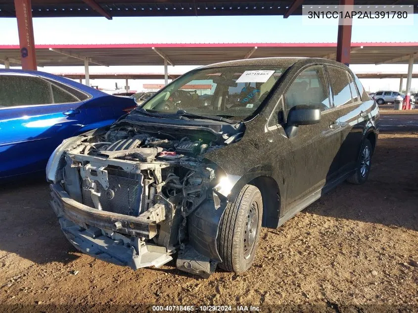 2010 Nissan Versa 1.6 VIN: 3N1CC1AP2AL391780 Lot: 40718465