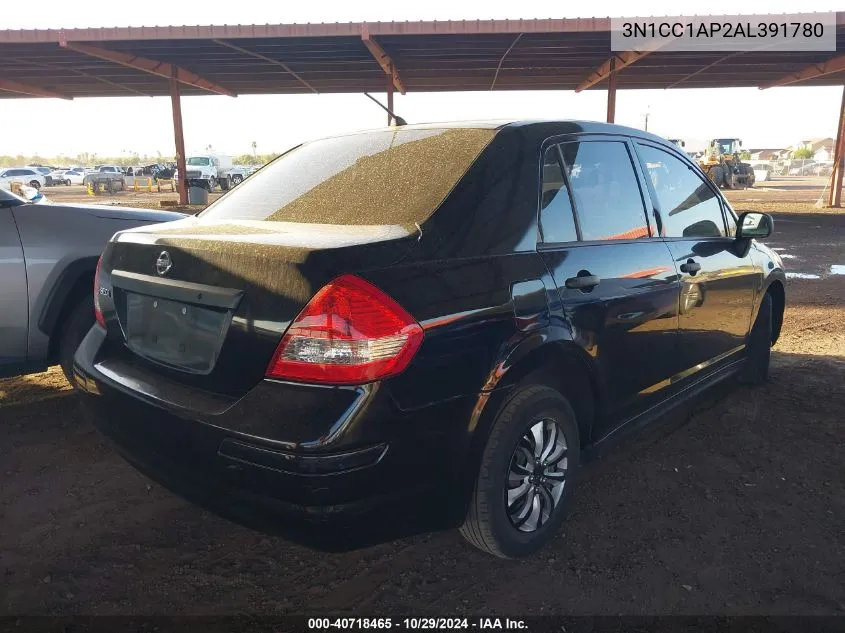 2010 Nissan Versa 1.6 VIN: 3N1CC1AP2AL391780 Lot: 40718465