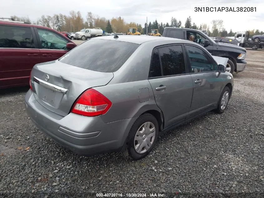 2010 Nissan Versa 1.8S VIN: 3N1BC1AP3AL382081 Lot: 40720716