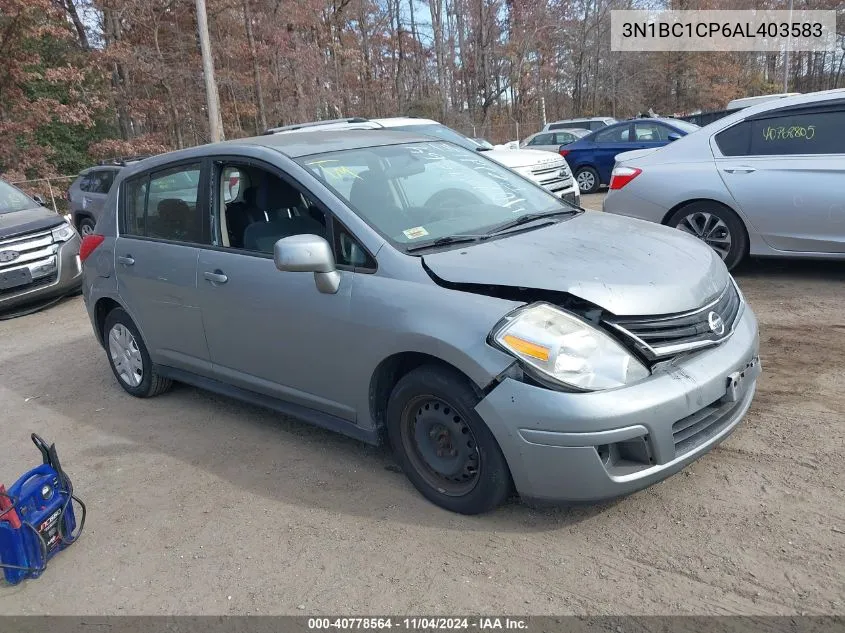 2010 Nissan Versa 1.8S VIN: 3N1BC1CP6AL403583 Lot: 40778564