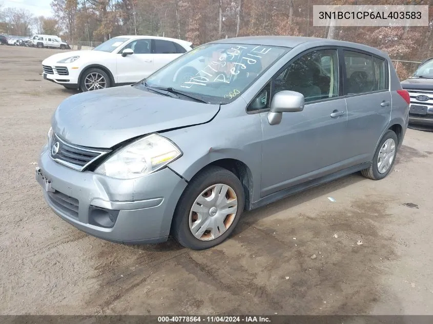 2010 Nissan Versa 1.8S VIN: 3N1BC1CP6AL403583 Lot: 40778564