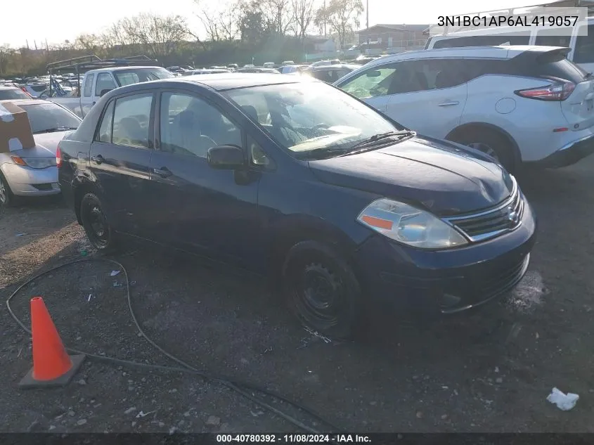 2010 Nissan Versa S/Sl VIN: 3N1BC1AP6AL419057 Lot: 40780392