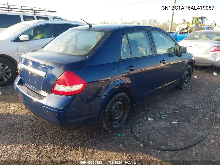 2010 Nissan Versa S/Sl VIN: 3N1BC1AP6AL419057 Lot: 40780392