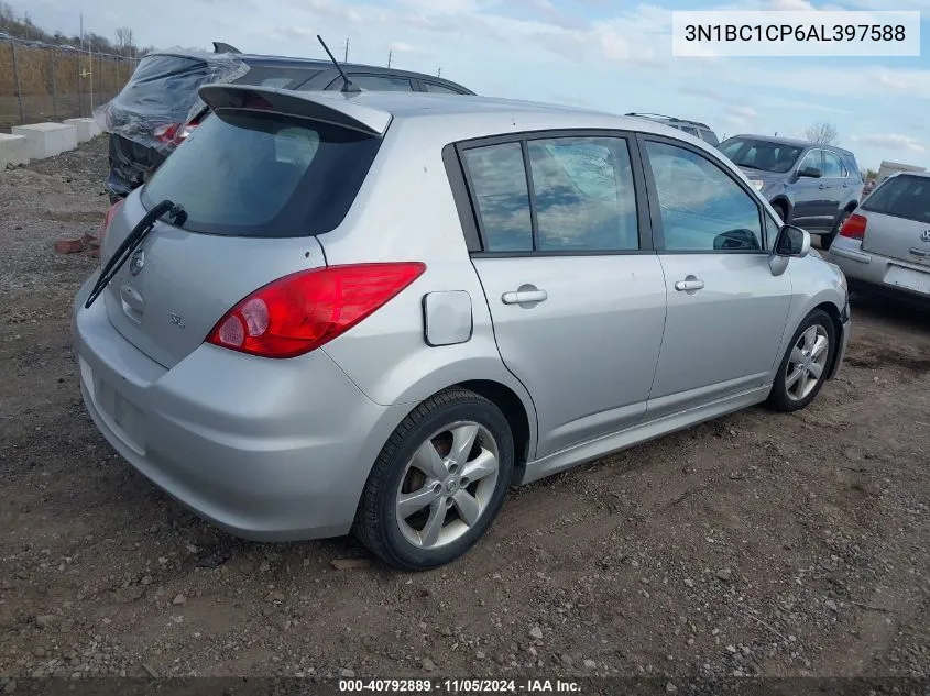 2010 Nissan Versa 1.8Sl VIN: 3N1BC1CP6AL397588 Lot: 40792889