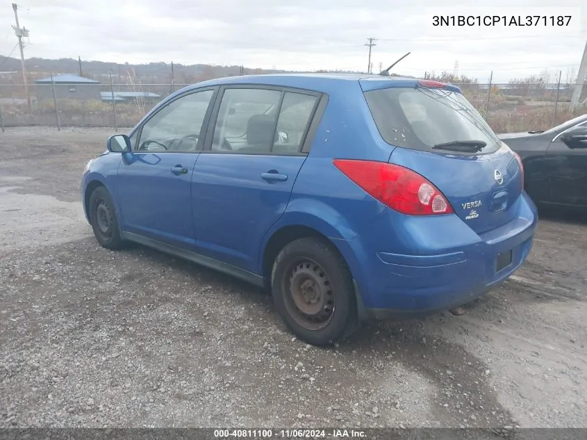 2010 Nissan Versa 1.8S VIN: 3N1BC1CP1AL371187 Lot: 40811100