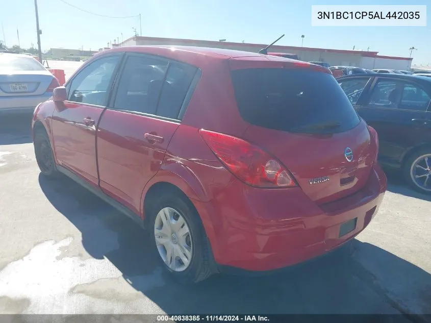 2010 Nissan Versa 1.8S VIN: 3N1BC1CP5AL442035 Lot: 40838385